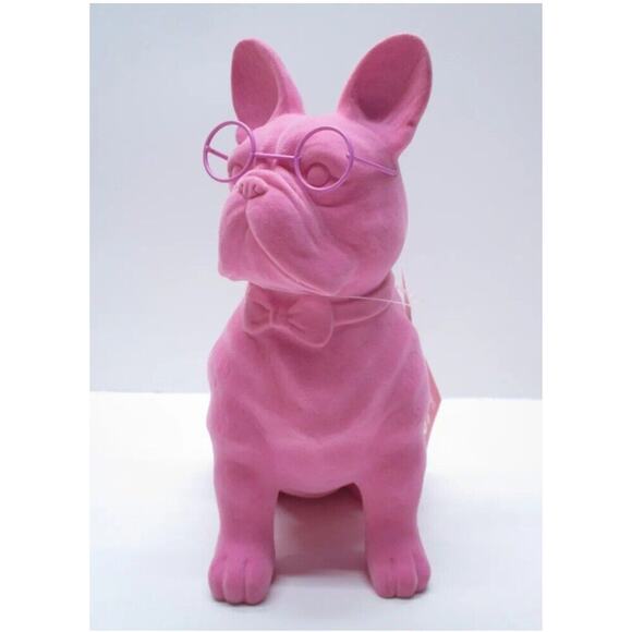 NEW 2024 Spritz Valentine Pink French Bulldog Flocked Figurine Target Dog Decor - Picture 5 of 8